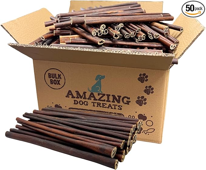 Amazing Dog Treats 12 Inch Collagen Stick - (50 Count)- Collagen Sticks for Dogs - No Hide Dog Bones