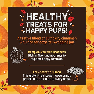 Earth Animal Wisdom Air Dried Jerky - Seasonal Pumpkin Spice Premium Natural Jerky Strips Dog Treats - 3 Pack 4 oz Bag
