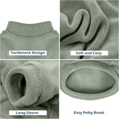GYALAPERI Dog Sweater, 3 Pack Dog Sweaters for Small Dogs Girl Boy, Ultra Soft Warm Puppy Clothes Coat for Winter (Lt Blue+Olive+Brown, XX-Large)