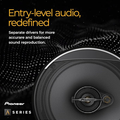 Pioneer A-Series Standard TS-A6881F 6” x 8” 4-Way Speakers (Pair) – 350W Max, Balanced Sound + Smooth Treble, Enhanced Bass, Great Stock Replacement
