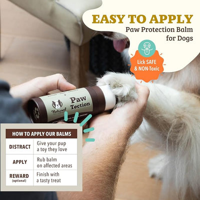 Natural Dog Company PawTection Dog Paw Wax – Dog Paw Protection for Hot Pavement, Sand, Asphalt & Trails, Waxy Barrier Balm for Summer Walks, Hiking & Beach Days, Non-Toxic, and Lick Safe, 2 oz Stick