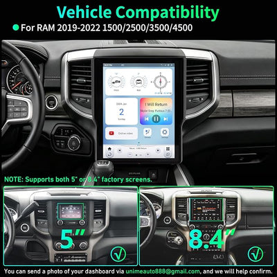 LINKSWELL Gen6 T-Style Car Radio for RAM 1500/2500/3500/4500 2019-2022,Android 11 Head Unit with 4+64G,Wireless CarPlay/Android Auto,4G LTE,16 Band EQ,Fast Boot,Backup Camera,SWC,Bluetooth