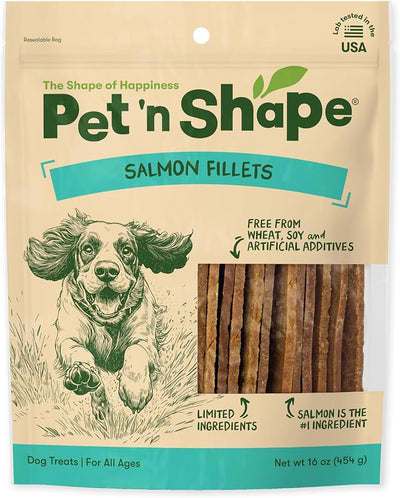 Pet 'n Shape Salmon Fillets, 16 oz - Healthy, Protein Rich Treats for Dogs (Pack of 2)