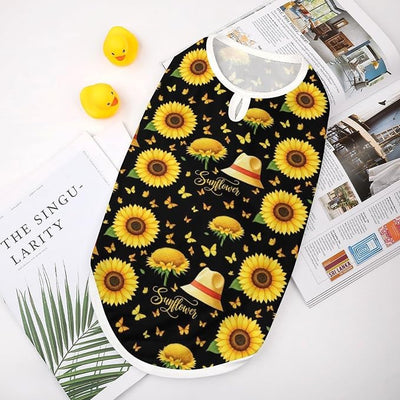 Pet Vest for Dogs, Soft Breathable Puppy Shirt Beautiful Butterfly Sunflower, Comfortable Daily Pet Wear Outdoor Activities, Small