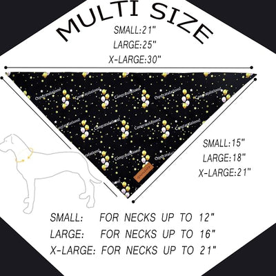 Realeaf Graduation Dog Bandanas 2 Pack, Reversible Pet Scarf for Boy and Girl, Premium Durable Fabric, Holiday Bandana for Small Medium Large and X-Large Dogs (Graduation, Large)