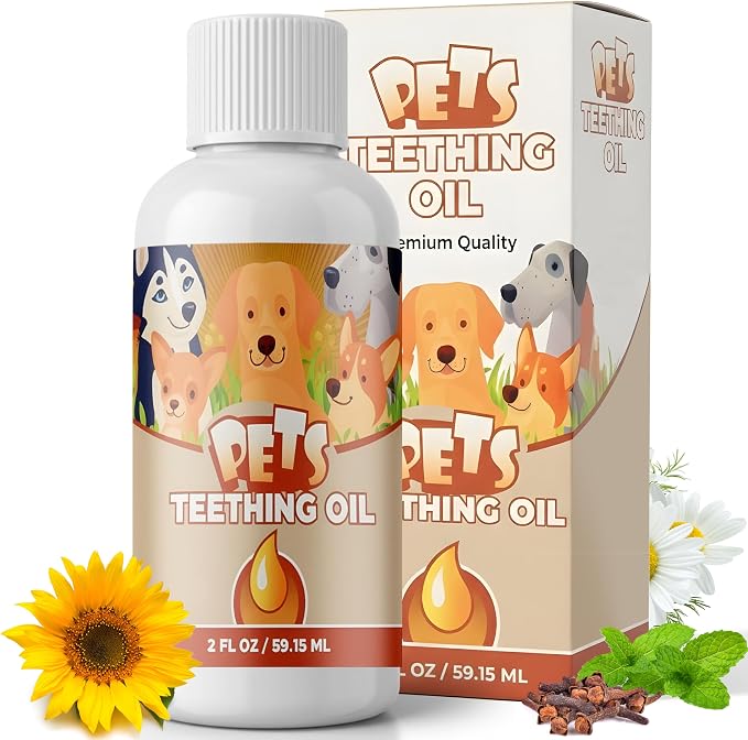 Punkin Butt for Pets Puppy Teething Oil to Stop Chewing and Relieve Discomfort | All Natural, Organic, Safe for Dogs, Chemical-Free (2 oz)