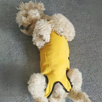 Dog's Recovery Suit Post Surgery Shirt for Puppy, Small Dog Surgical Recovery Suit for Female Male Dogs, Dog Onesie Protect Surgical Wound(Yellow-XL)