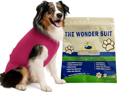SurgiSnuggly Veterinary Invented Dog Surgical Recovery Suit for Female Spay, Male Dogs Neuters Onesie,Cone Alternative,The Onesie Bodysuit for After Surgery Small, Medium, Large Dogs PI XLL