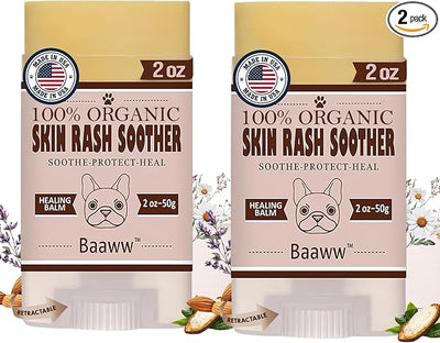 Dog Irritated Skin Relief Hot Spot Soother Balm, 2oz, 2-Pack | Anti-Itch & Allergy, Coconut Oil, Moisturizer, Soothing Relief for Dry Itchy Coat