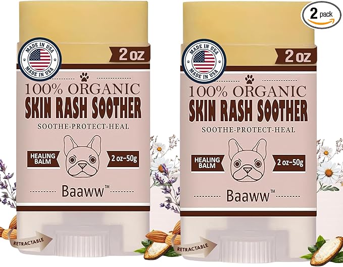 Dog Irritated Skin Relief Hot Spot Soother Balm, 2oz, 2-Pack | Anti-Itch & Allergy, Coconut Oil, Moisturizer, Soothing Relief for Dry Itchy Coat