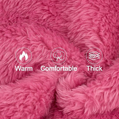 XPUDAC 3 Pack Dog Sweater Dog Winter Clothes for Small Medium Dogs Girl Fleece Pet Pajamas for Winter Christmas-M（Purple,Hot Pink,Pink