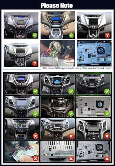 2G 64G for Hyundai Elantra 2011 2012 2013 Android Car Stereo, 9 Inch Touch Screen Car Radio with Wireless CarPlay Android Auto MirrorLink GPS WiFi FM HiFi Steering Wheel Control+AHD Backup Camera