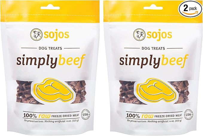 Sojos Sojos Simply Beef Dog Treats, Pack of 2