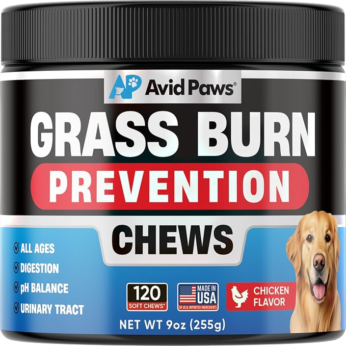 Dog Urine Neutralizer for Lawn - Green Grass Chews to Help Prevent Lawn Burn - Dog Pee Neutralizer & Grass Saver - Urinary & Bladder Support for All Breeds + Ages