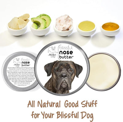 The Blissful Dog Cane Corso Nose Butter for Dry, Cracked Skin, Lick-Safe Dog Nose Balm with Moisturizing Shea Butter, Almond, Olive, and Essential Oils, Pet Supplies, Uncented, 2 oz.