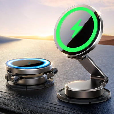 JOYROOM All-Metal MagSafe Car Mount Charger, 15W Mini Magsafe Car Charger for Dashboard, Wireless Car Charger for iPhone 17 Pro Max Plus/iPhone 16 15 14 13 12 Pro Max Plus, Dark Blue