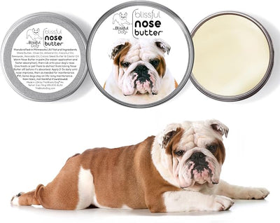 The Blissful Dog Bulldog Nose Butter, Versatile Dog Nose Balm for Dry Nose, Handcrafted Nose Moisturizer, Easy-to-Apply Dog Essentials, Unscented, 16 oz.