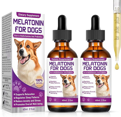 Melatonin for Dogs,Dog Sleep Aid,Calming for Dogs,Promote Relaxation,Reduce Anxiety and Stress,Regulates Sleep Patterns,Promotes Overall Well-Being,Vitamin and Probiotic Enriched Dog Melatonin