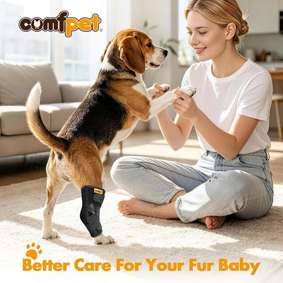 Large Dog Hock Brace (40-90 lbs), Heavy-Duty Hind Leg Support for Labrador, German Shepherd, Golden Retriever, ACL, CCL & Hip Stability - Size L