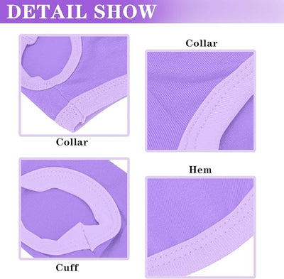 Cotton Dog Shirt with 'Little Miss Adorable' Corgi Head Print, Soft & Breathable Pet Apparel for Small, Medium, and Large Dogs, All-Season Sleeveless Vest, Cute and Comfortable Dog Outfit.Purple 4XL