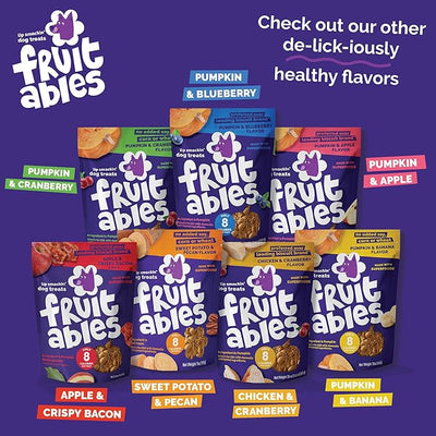 Fruitables Baked Dog Treats Variety Pack - Pumpkin Flavors - Healthy Low-Calorie Snacks - Wheat, Corn & Soy Free - 7 oz (4 Pack)