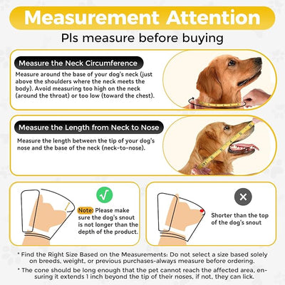 Upgraded Dog Cone Collar for Dogs After Surgery, Soft Transparent Pet Recovery Collar for Large Medium Small Dogs, Depth Adjustable Dog Cone Collar, Elizabethan Collar (S, Black)