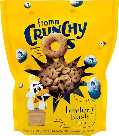 Fromm Crunchy O's Blueberry Blasts with Chicken Dog Treats, 26 oz