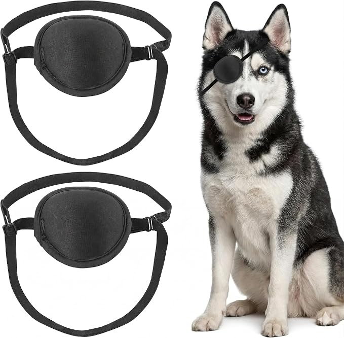 Dog Eye Patch, Black, 2pcs