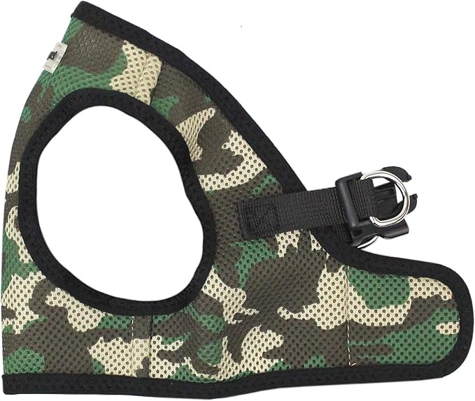 Parisian Pet Step-in Dog Harness - Breathable Mesh No Pull Puppy Harness with Dual D-Ring - Adjustable Harnesses for Dogs - Soft Padded Camo Pet Vest - Lightweight Dog Vests for Medium Sized Dogs