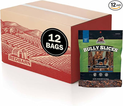 Redbarn Pet Products Bully Slices for Dogs Original Bully Natural Dental Treats 12 Bags
