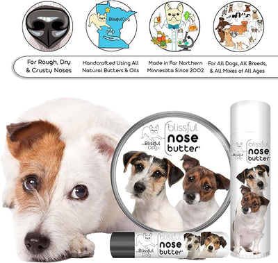 The Blissful Dog Jack Russell Terrier Unscented Nose Butter - Dog Nose Butter, 4 Ounce