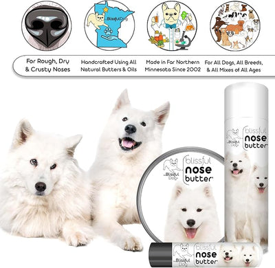 The Blissful Dog Samoyed Unscented Nose Butter - Dog Nose Butter, 4 Ounce
