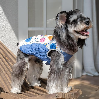 CuteBone Waterproof Thick Dog Winter Coat Doggie Jacket Warm Pet Clothes Comfortable Puffer Dog Vest for Small Medium Large Dogs with Harness Hole YRFN09M
