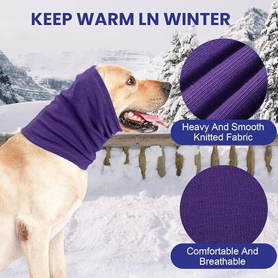 CIATBYYJ 4 Pcs 3 Size Dog Ear Muffs, Stretchy Hoodie for Dog, Non-Noise Dogs Ear Muffs, Cute Dogs Ears Covers for Neck Warmer Bath Grooming Drying Noise Protection(Small/Medium/Large)