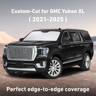 EcoNour Windshield Sunshade Compatible for GMC YukonXL 2021-2023 2024 2025, Sun Visor for Front Windshield & Window Sun Shade Cover, UV Heat Blocker & Protector, Car Accessories