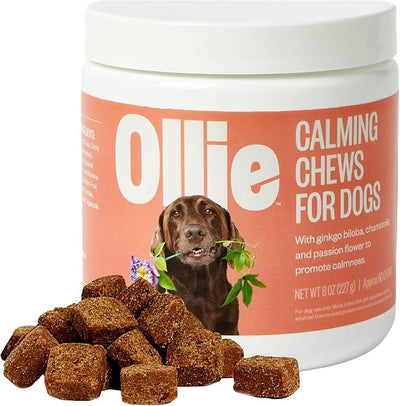 Ollie Chill Pills Calming Supplement Chews for Dogs, Anxiety Relief for Dogs, Melatonin for Stress Relief, 60 Count Appx.