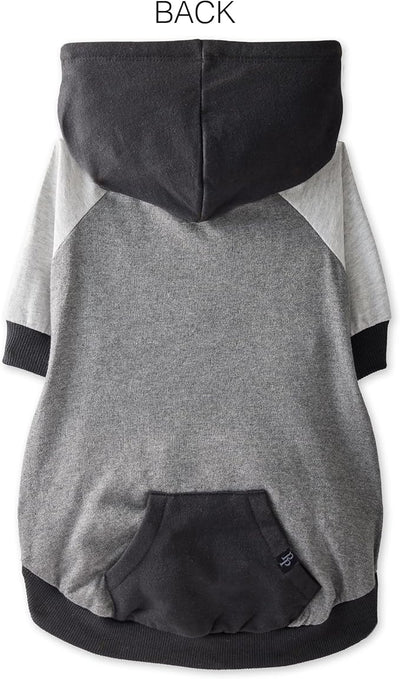 Pet Passion Rocky – The Original Lightweight Hooded Tee 100% Organic Cotton Dog Hoodie Pet Coat Sweater for All Sized Dogs, Original Black Color Block, X-Small (5-12 lbs)