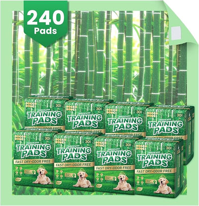 Puppy Pads XL 240 Count - 28"x34" Extra Large Pee Pads for Dogs Bamboo Patterns Dog Pads