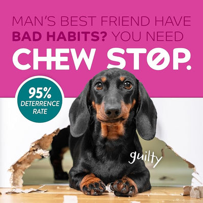 TropiClean No Chew Spray for Dogs, Better Than Bitter Apple Spray, Safe & Natural Chew + Lick Deterrent, Protect Home, Hot Spots & More! 8oz