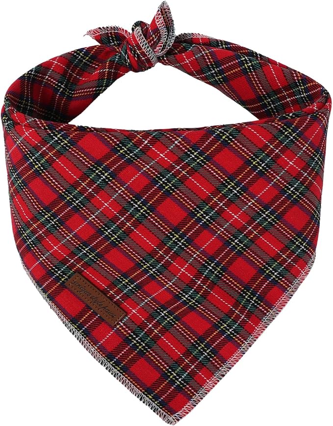 Unique style paws Dog Bandana, 1PC Washable Square Christmas Dog Scarfs for Small Medium Large Dogs Adjustable Dogs Bib Scarfs for Girl or Boy Dogs