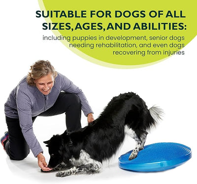 FitPAWS® Dog Balance Disc – 22”, Blue | Dog Exercise Equipment | Workout Tool for Strength, Core, Stability & Rehabilitation