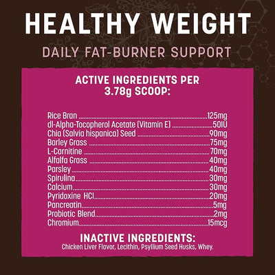 Earth Animal Apothecary Powder Supplement - Healthy Weight Nutritional Powder for Dogs & Cats - 8 oz