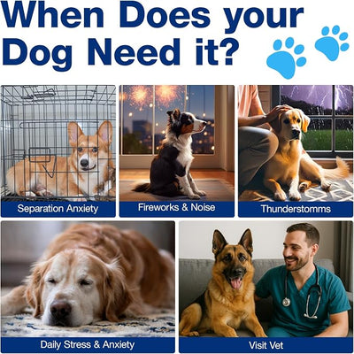 Hemp Calming Chews for Dogs - Advanced Dog Calming Chews - Anxiety Relief Treats for Dogs - Hip and Joint Supplement Support - Dog Supplements for Storms, Fireworks, Thunder, Barking 180 Treats