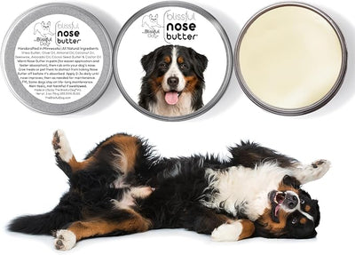 The Blissful Dog Bernese Mountain Nose Butter, Versatile Dog Nose Balm for Dry Nose, Handcrafted Nose Moisturizer, Easy-to-Apply Dog Essentials, Unscented, 4 oz.