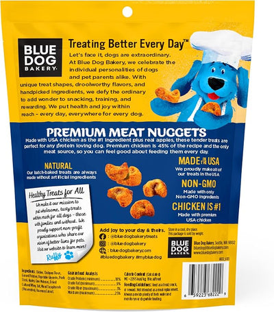 Blue Dog Bakery Protein Nuggets, Chicken & Apple Dog Chews, Healthy Dog Treats, All Natural Ingredients, Rawhide Free Chews, 6 oz (Pack of 8)