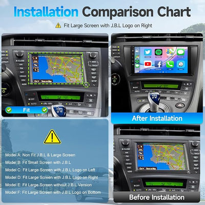 Leadfan Android12 Car Stereo for Toyota Prius 2010-2015 Stereo with Wireless CarPlay Android Auto, 9'' Touch Screen Compatible with JBL & Large Screen BT GPS Navi WiFi Backup Camera MIC 2+32G