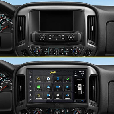 Stinger HORIZON12 Silverado/Sierra (2014-18) 12.8” Full HD Touchscreen Car Stereo, Wireless Apple CarPlay/Android Auto Radio, Bluetooth Receiver Head Unit, Off-Road Gauges, GPS, Hi-Fi Audio, EQ