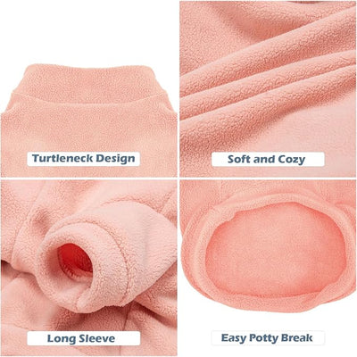 GYALAPERI Dog Sweater, 3 Pack Dog Sweaters for Small Dogs Girl Boy, Ultra Soft Warm Puppy Clothes Dog Coat for Winter (Rose+Lt Pink+Lt Purple, Medium)