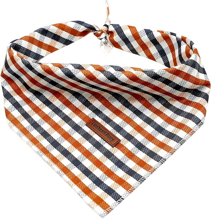 Lionheart Glory Fall Bandana - Washable Soft Dog Scarf, Square Adjustable Bandana for Small Dogs and Cats