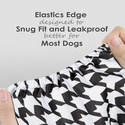 wegreeco Washable Male Dog Belly Band (Stylish Pattern)- Pack of 3 - Washable Male Dog Belly Wrap, Dog Diapers Male (Houndstooth, X-Small)